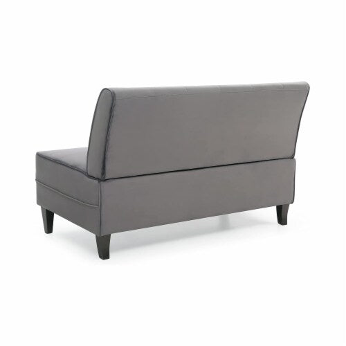 2 Seater Armless Velvet Sofa – Zavior Furniture Dubai