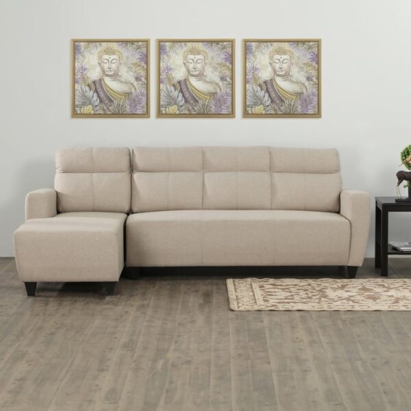 Elbon Sectional Sofa in Dark Brown Color