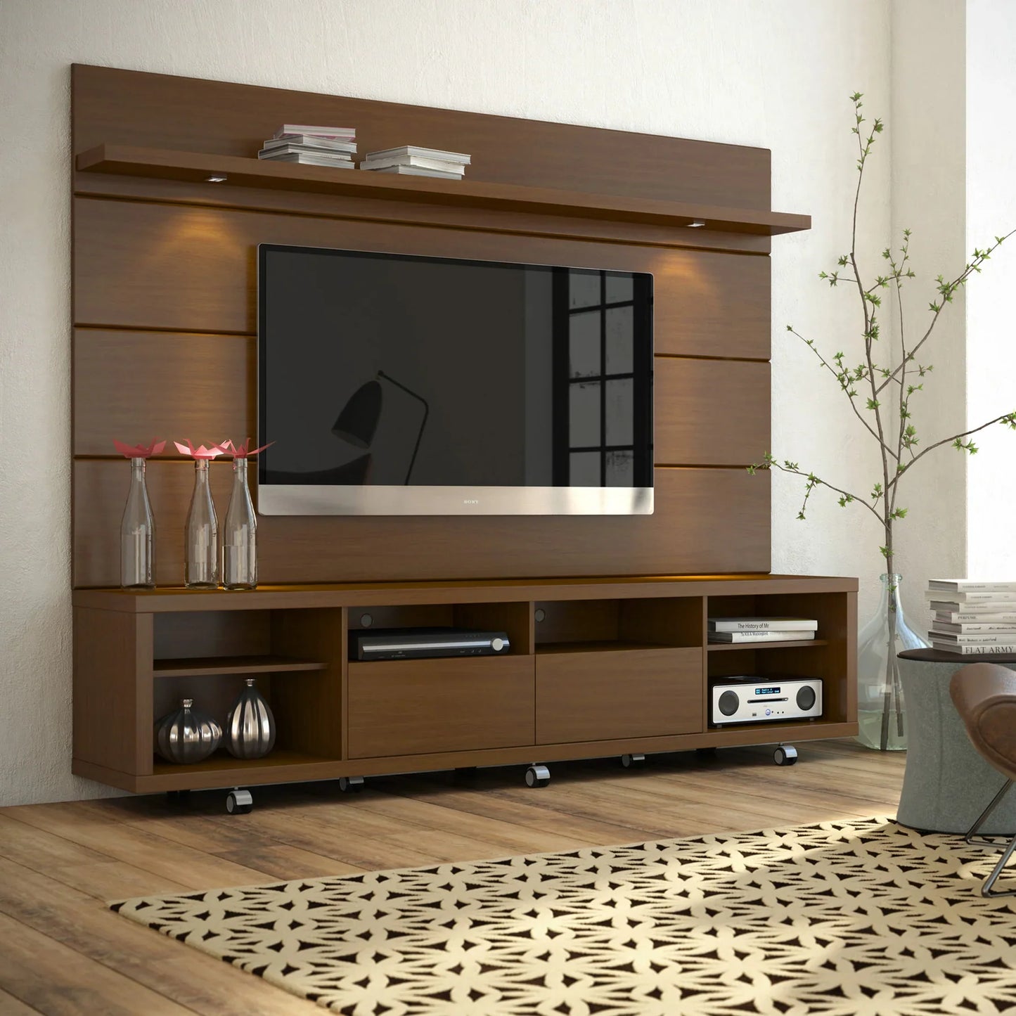 Julius Entertainment Wooden TV Stand