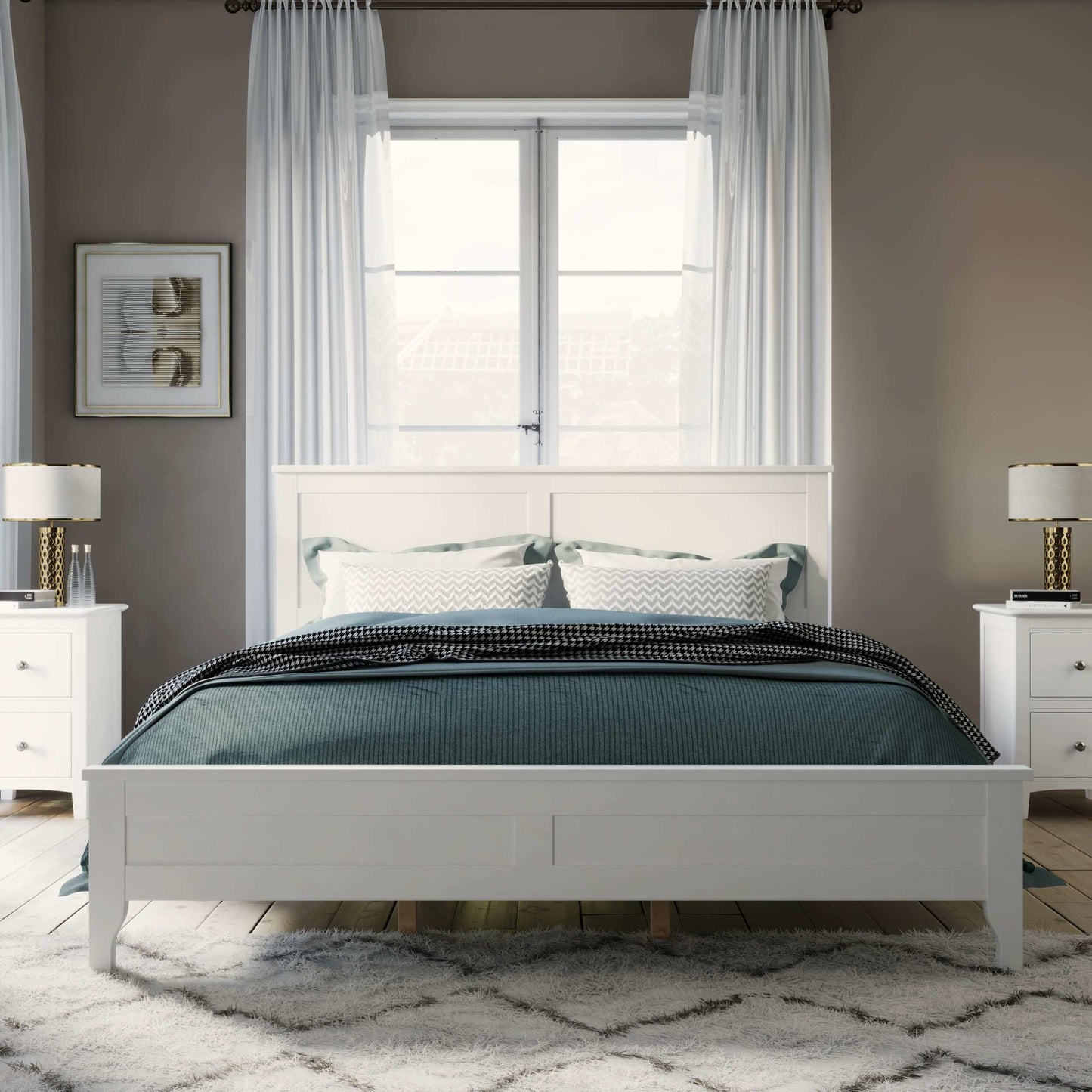 Zavior Furniture Bedroom Set, bed, nightstand x 2, chest, dresser