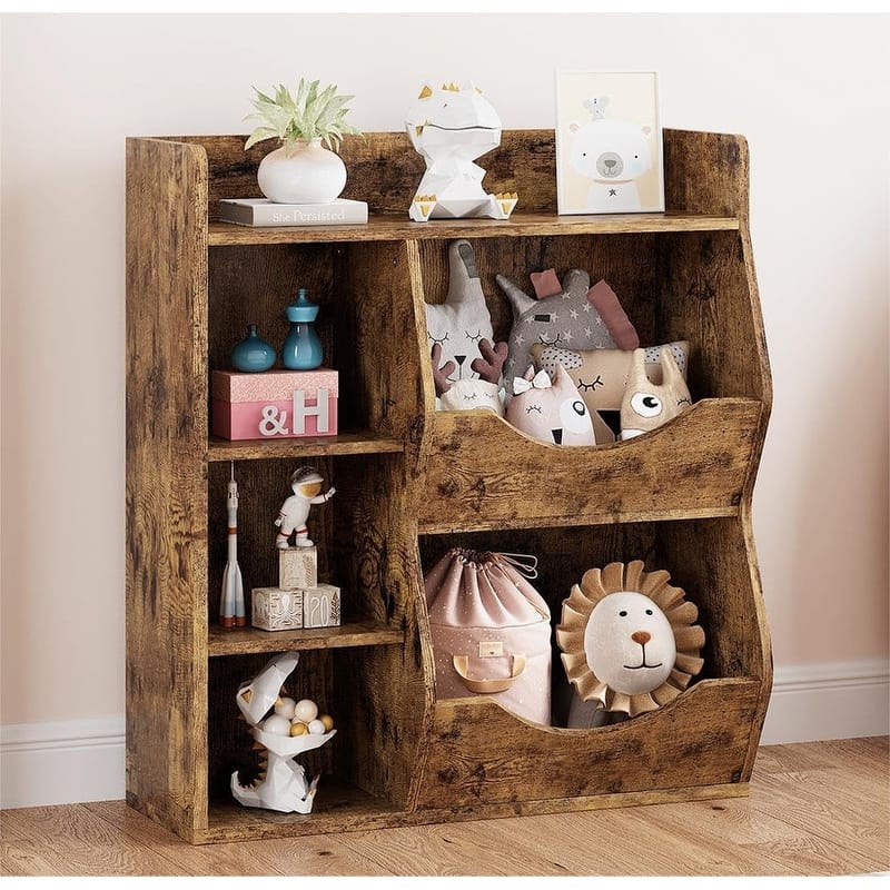 Kid's Bookcase and Toy Storage Organizer Dubai – 5-Cubby Multi Storage Solution