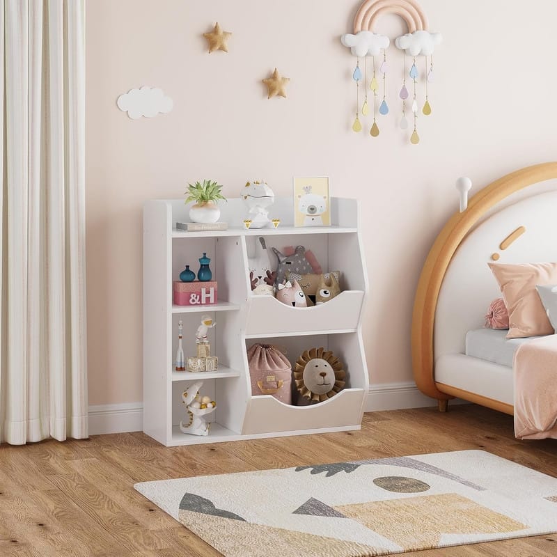 Kid's Bookcase and Toy Storage Organizer Dubai – 5-Cubby Multi Storage Solution