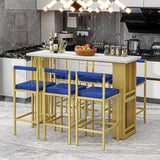 7-Piece Modern Counter Height Bar Table with Stools