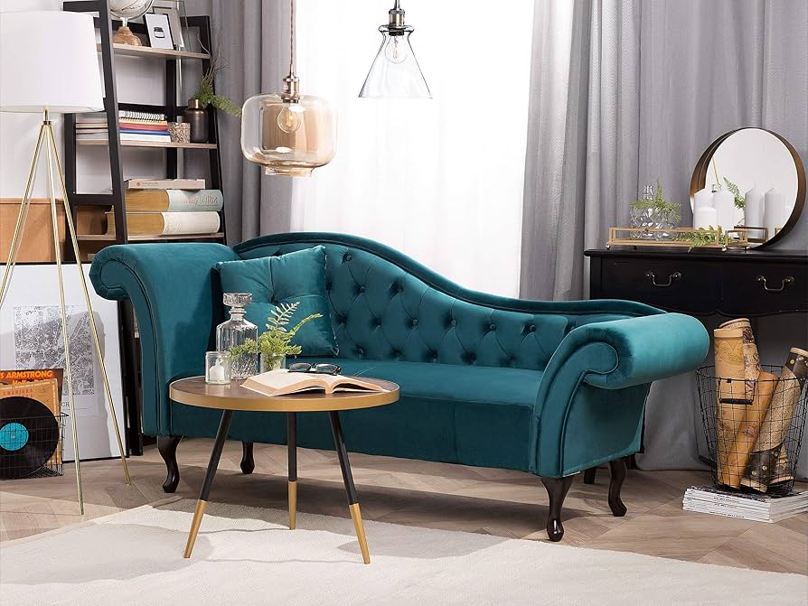 Vintage Upholstered Chaise Lounge