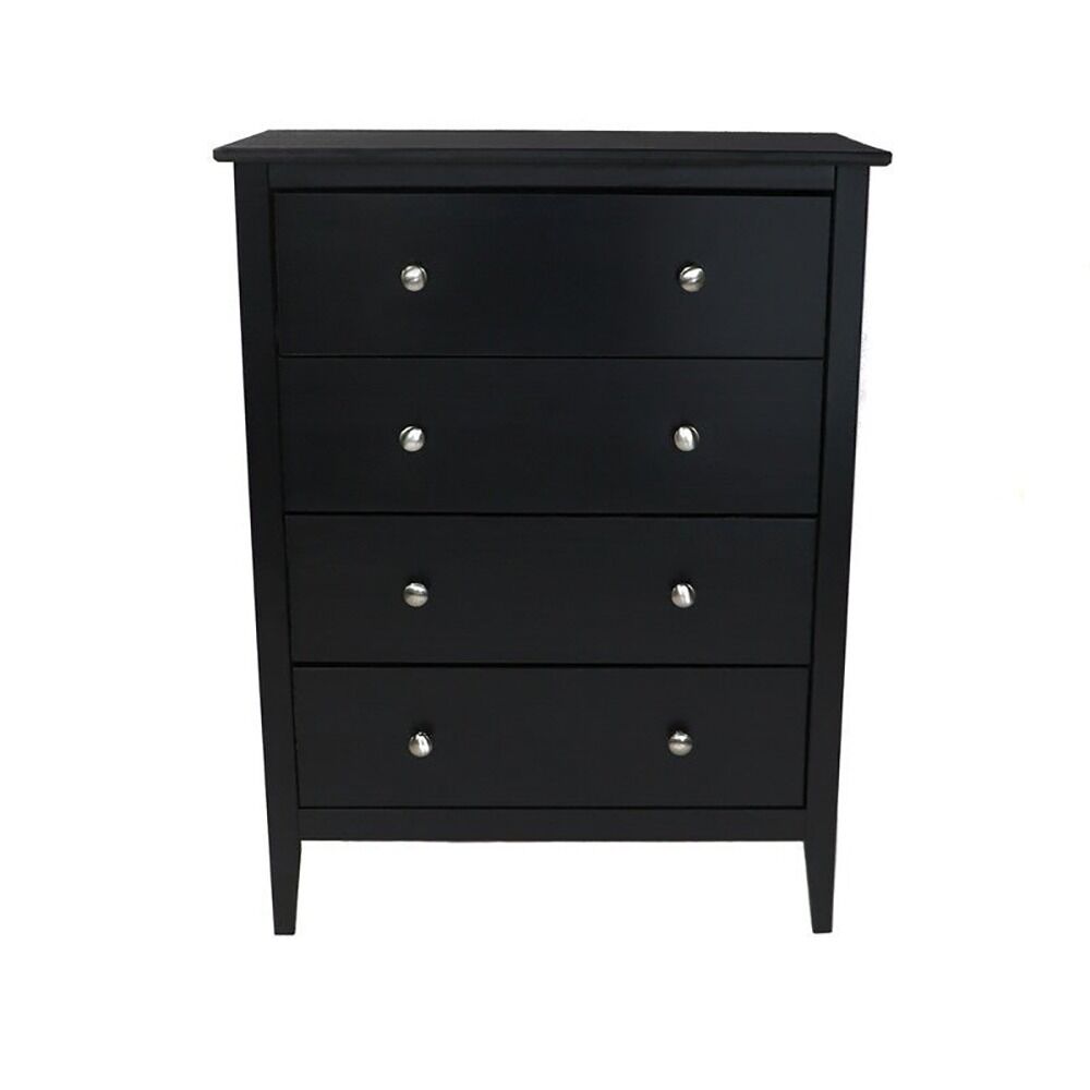Adeptus Black 4 Drawer Chest