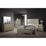 Beaumont Bedroom Set Metallic Champagne - Queen - 4 Piece