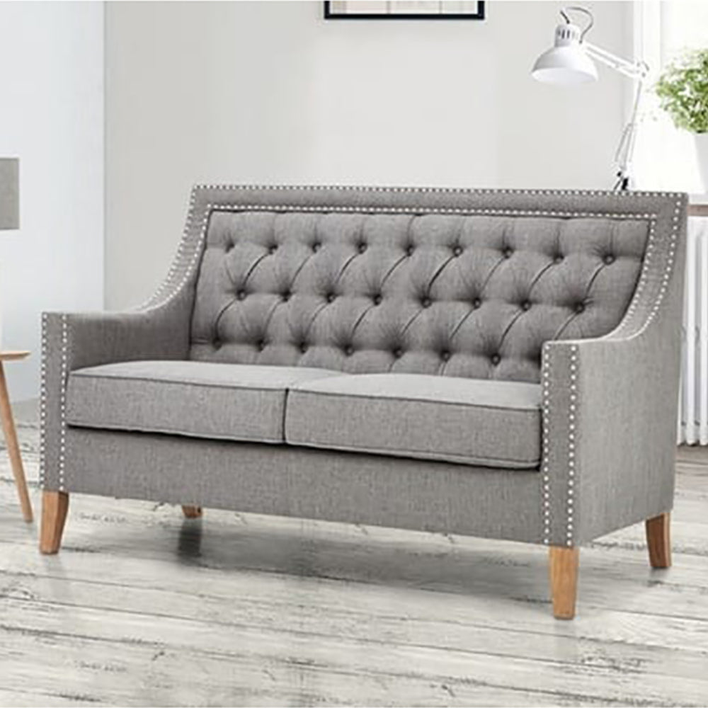 Button Tufted Traditional Sofa Set - Stylish, Durable & Comfortable (3 Sizes, 5 Color Options)