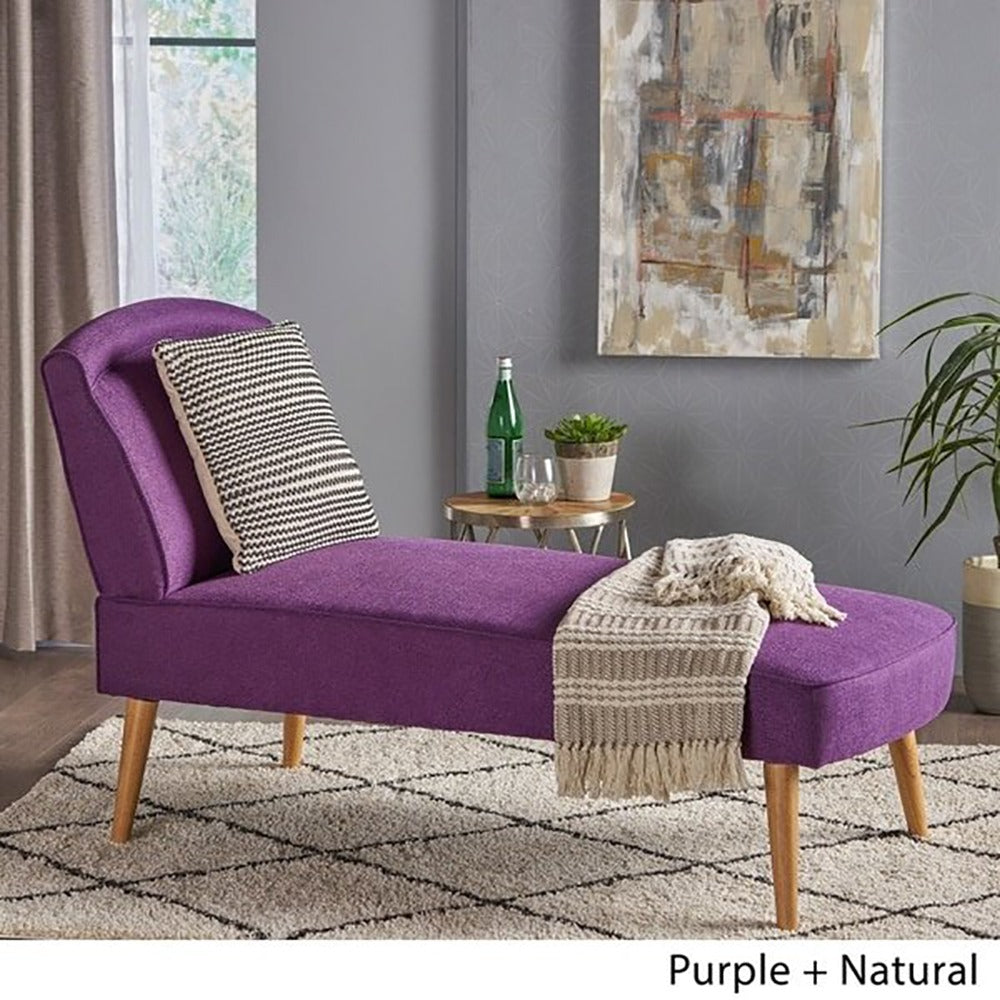 Carisia Mid Century Modern Fabric Chaise Lounge
