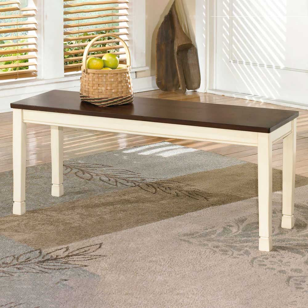 Cottage White Dining Bench