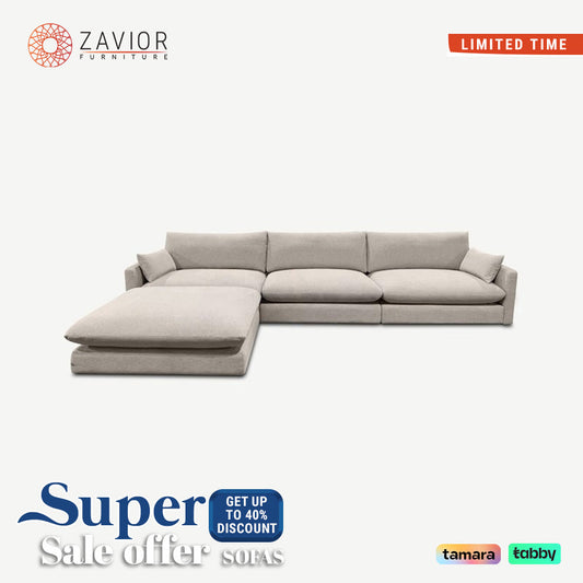 Cuba Halston Corner Sofa - Stylish and Spacious Seating for Your Home