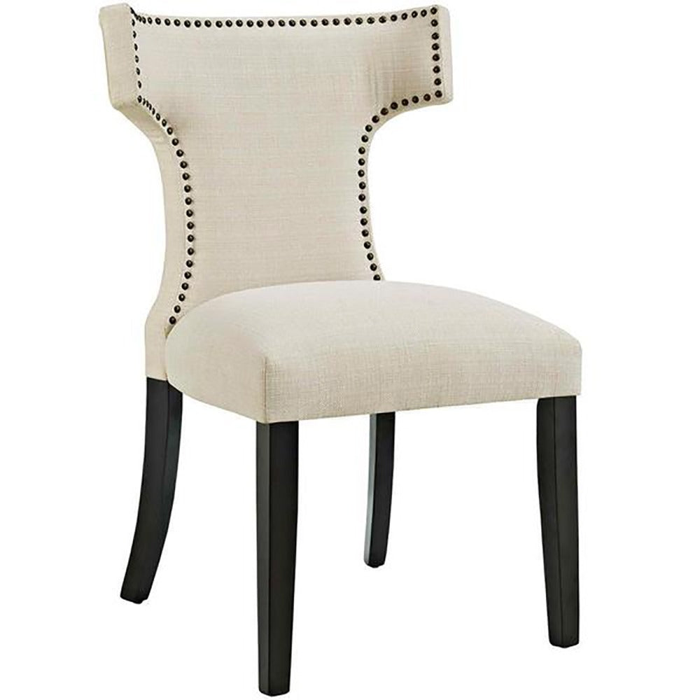 Curve Back Fabric Dining Chair