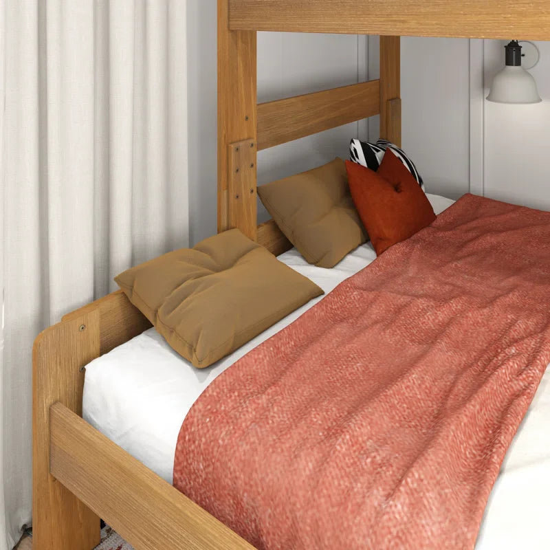 Farmhouse Twin XL over Queen Bunk Bed - Pecan