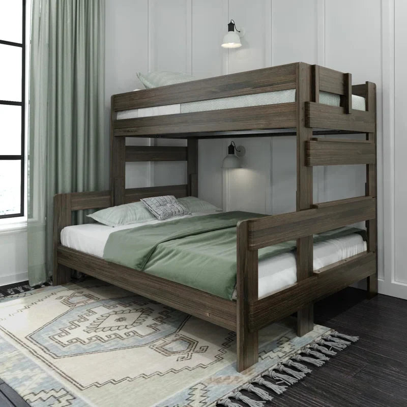 Farmhouse Twin XL over Queen Bunk Bed - Pecan