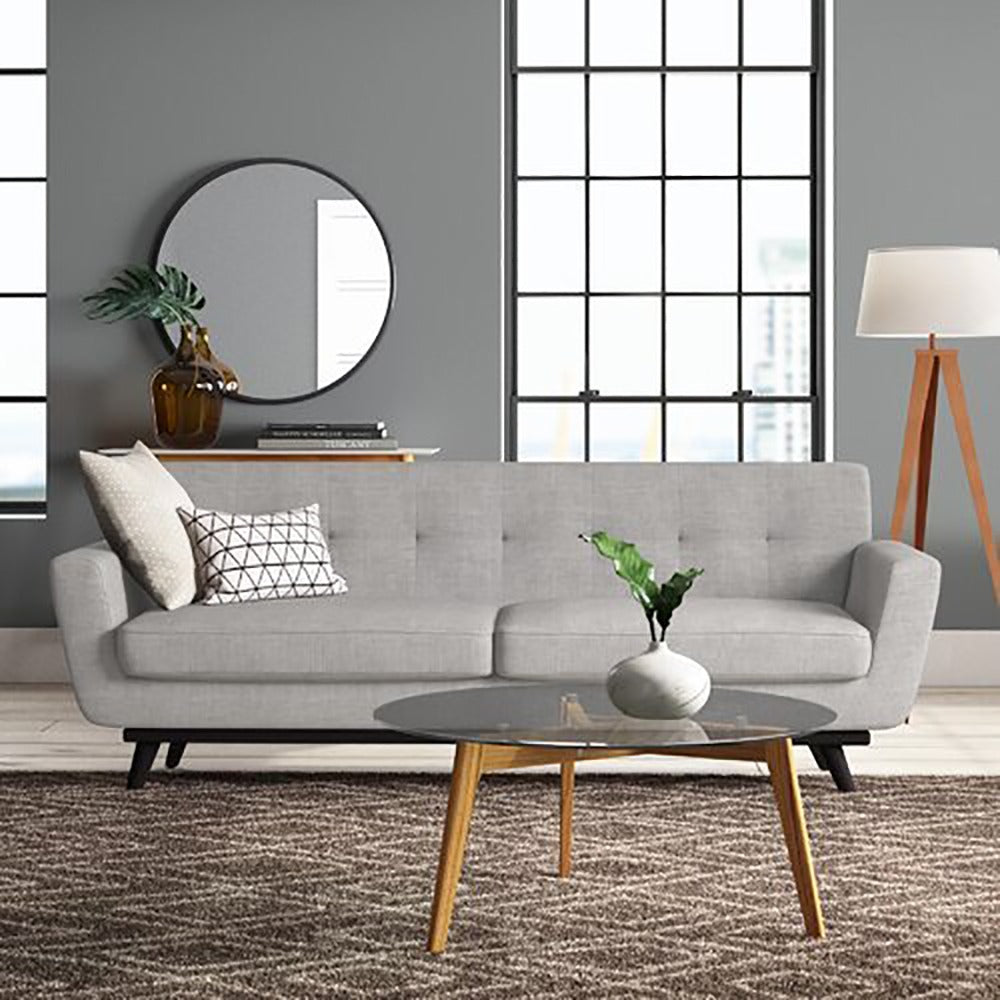 Dexter Grey Tufted 2 Seater Sofa
