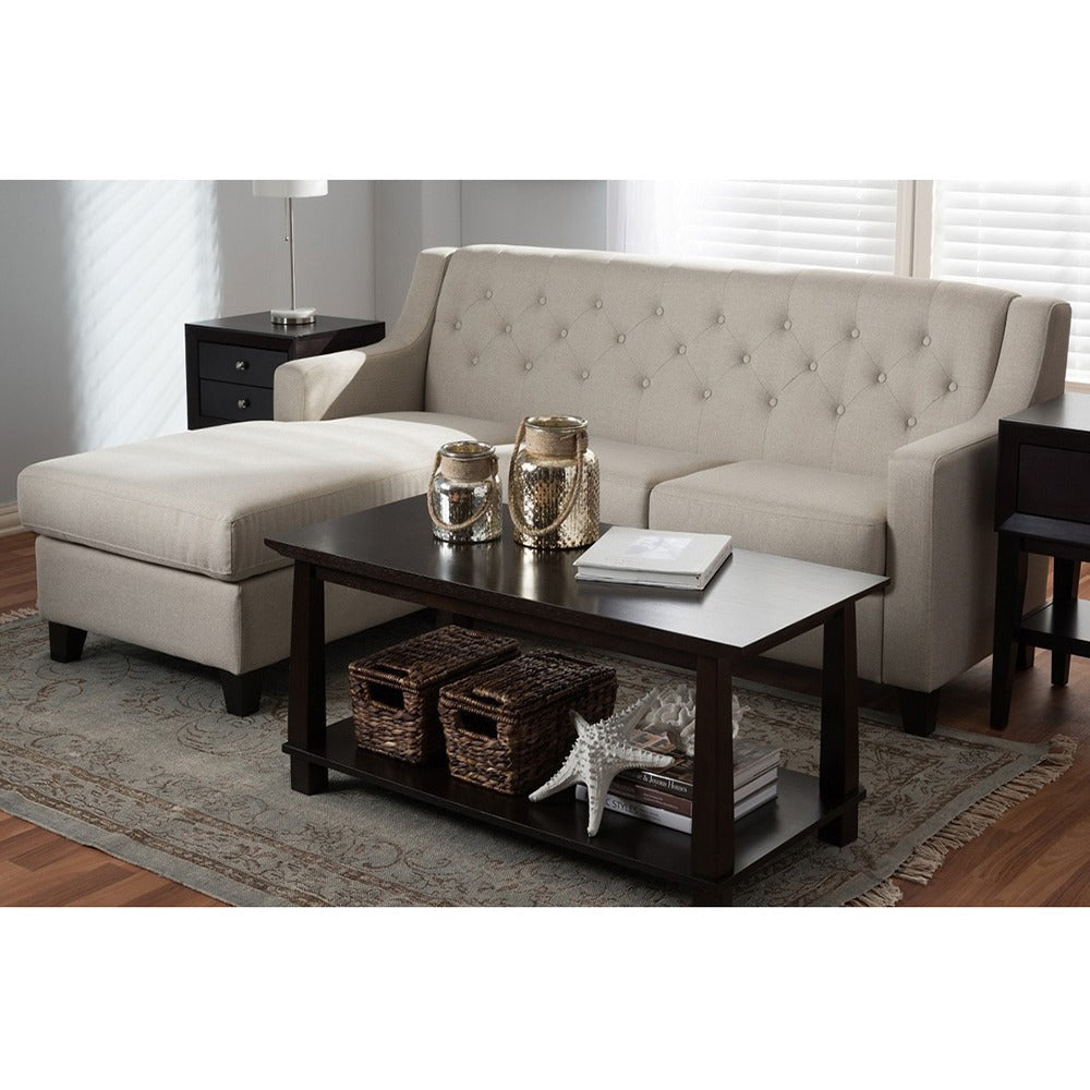 Fabric-Upholstered Tufted 2-Piece Sectional Sofa – Ultimate Comfort & Style