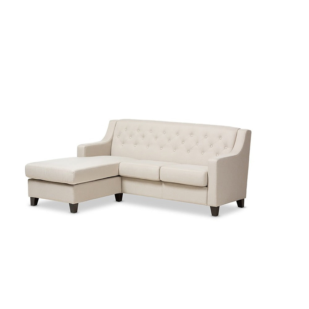 Fabric-Upholstered Tufted 2-Piece Sectional Sofa – Ultimate Comfort & Style