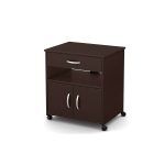 Zaviour Printer Cart with Wheels in Dark Brown