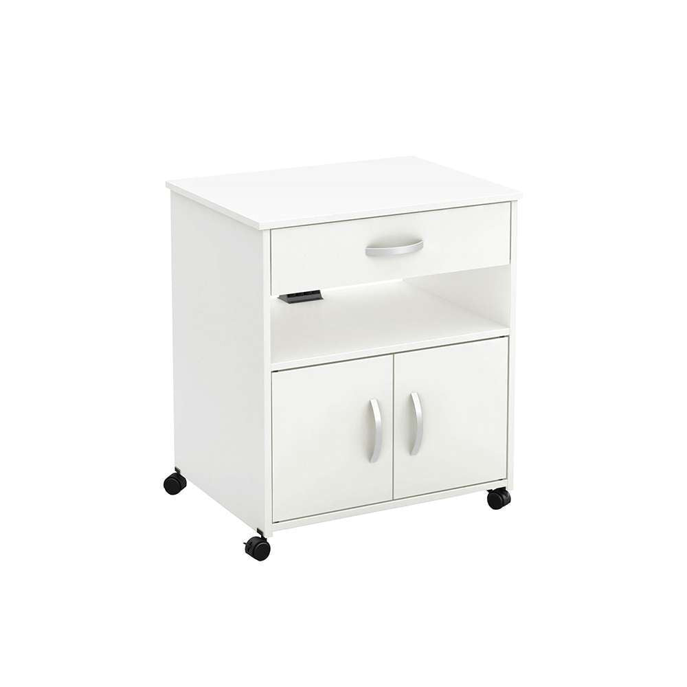 Zaviour Printer Cart with Wheels in Dark Brown