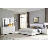Felicity Bedroom Set with LED Lighting Glossy White