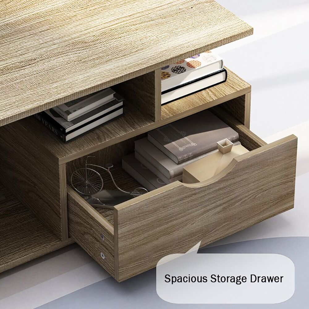 Floor Shelf Coffee Table with Storage