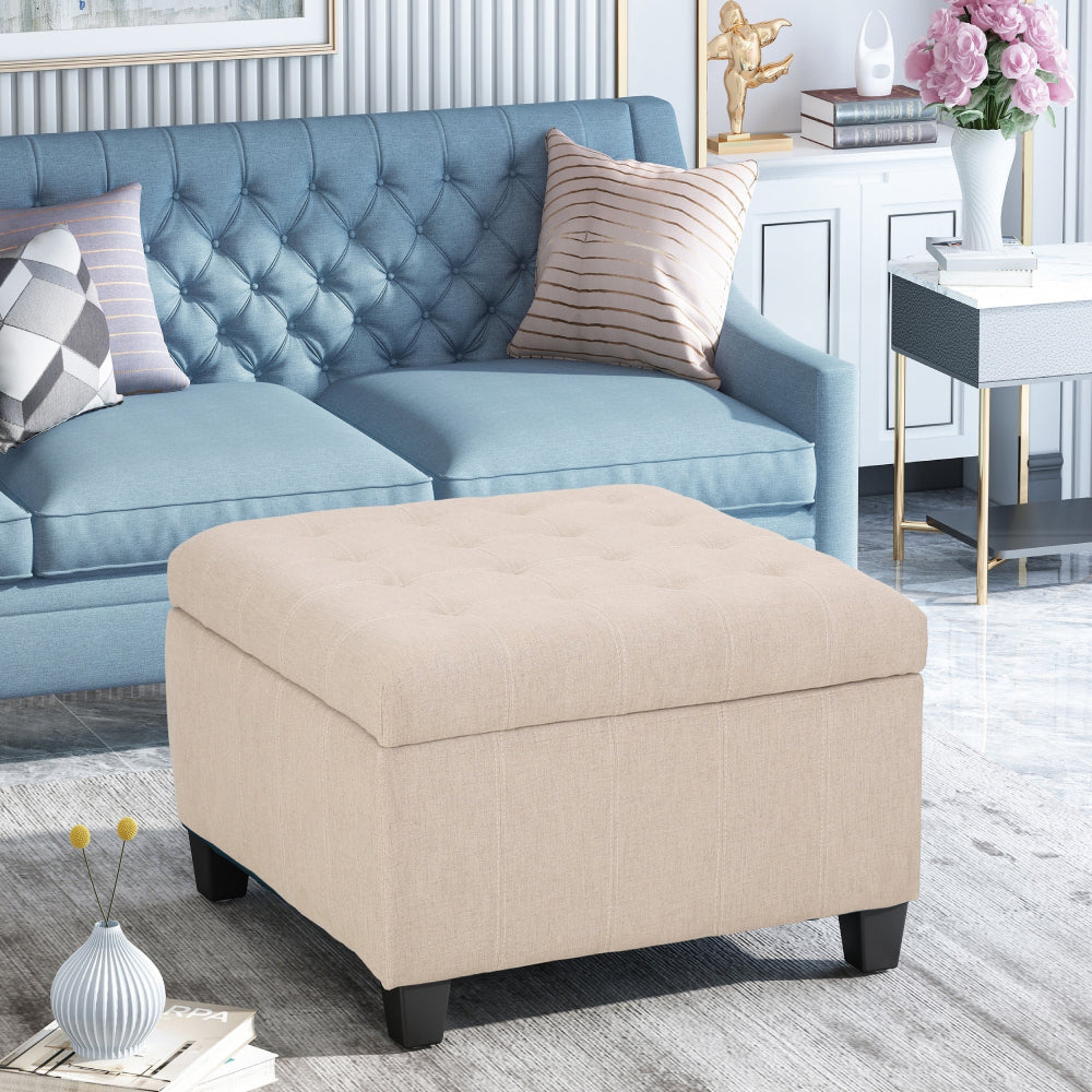 Isabella Tufted Storage Ottoman