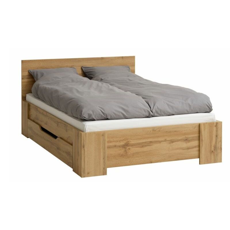 Jenslev Series Veneer Oak Bedroom Set