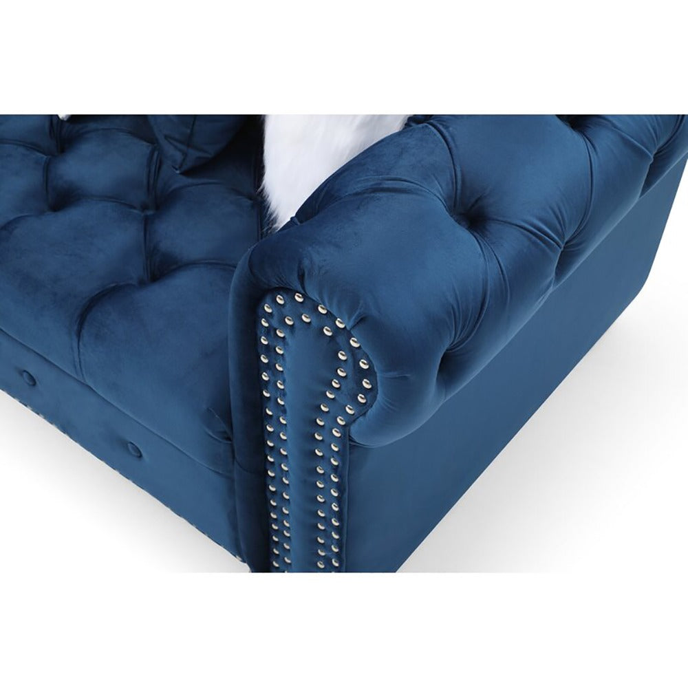 Jilian Velvet Left Hand Facing Sectional Sofa – 2-Piece Luxurious Comfort & Timeless Elegance
