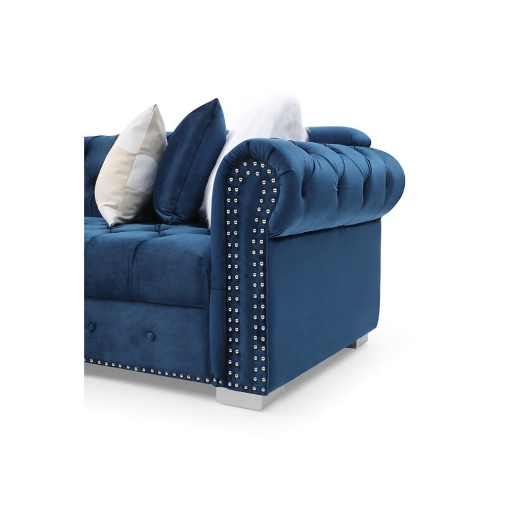 Jilian Velvet Left Hand Facing Sectional Sofa – 2-Piece Luxurious Comfort & Timeless Elegance