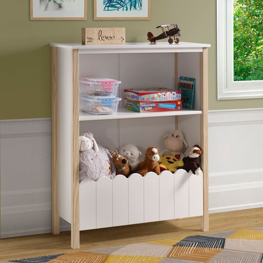Kellom White Bookcase with Storage