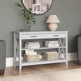 Key West Console Table with Drawers and Shelves by Bush Furniture | Coastal & Farmhouse Style