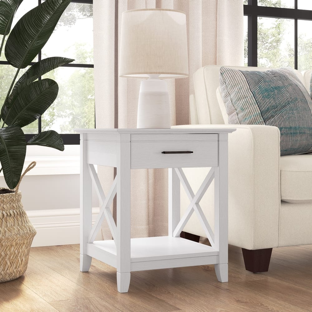 Key West End Table with Storage by Bush Furniture