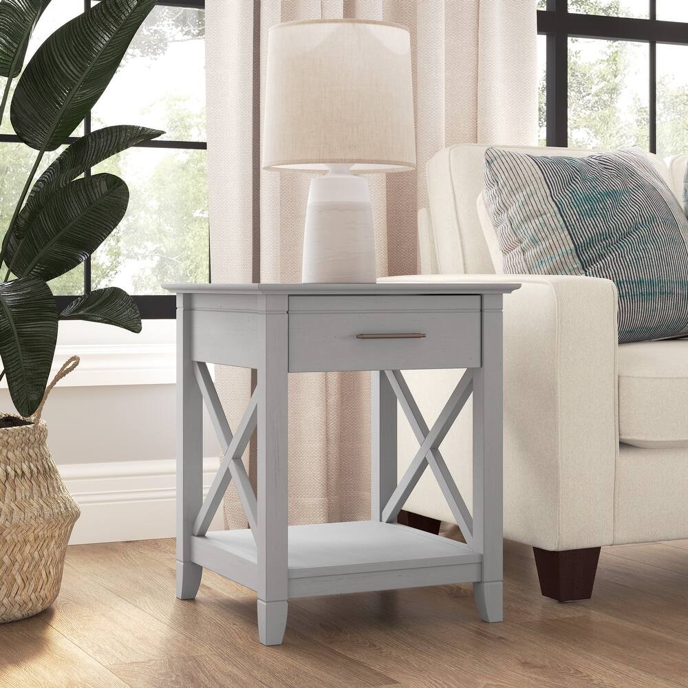 Key West End Table with Storage by Bush Furniture