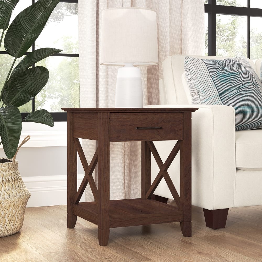 Key West End Table with Storage by Bush Furniture