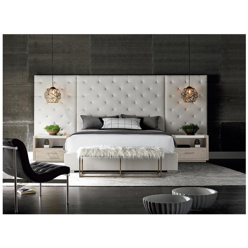 Modern Glamorous Wall Panel Bed Dubai – Charcoal Upholstered Elegance