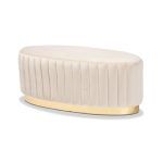 LUXE Velvet Oval Ottoman