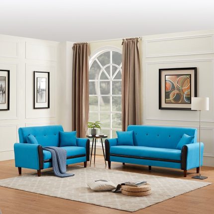 Living Room Modern Sofa with 2 Pillows
