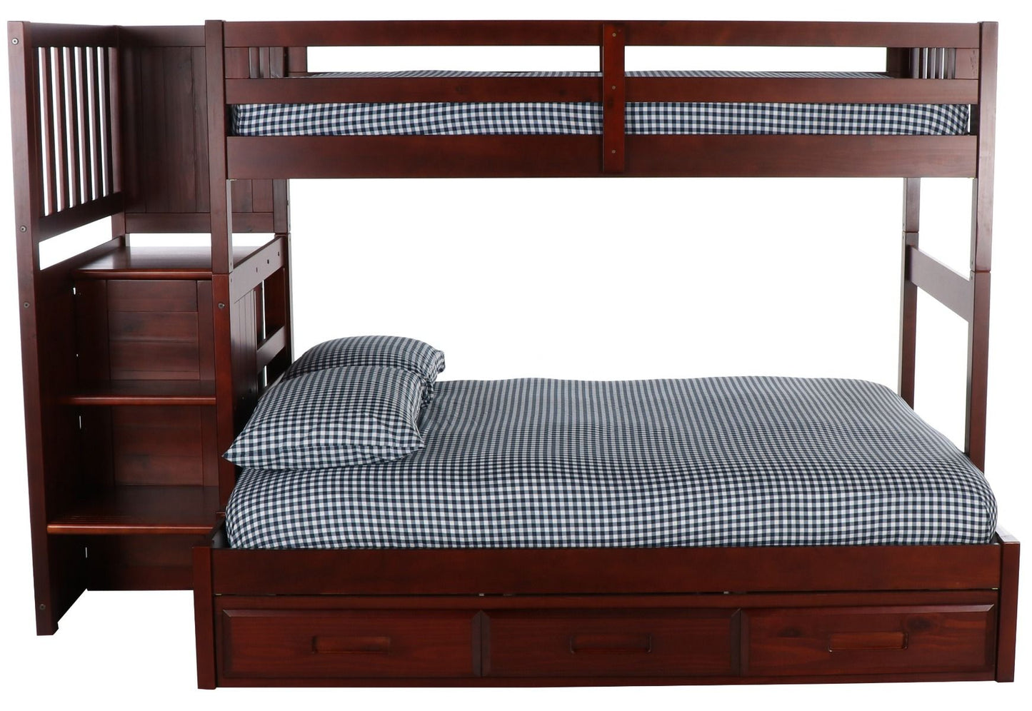 MERLOT TWIN OVER FULL STAIRBED | DISCOVERY WORLD FURNITURE