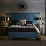 Mid-Century Modern Upholstered Wall panel Bed