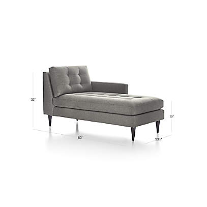 Petrie PVC Midcentury Chaise Lounge