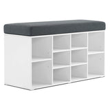Luxurious Shoe Storage Bench with Cushion and 10 Cubbies – Perfect for Dubai Homes