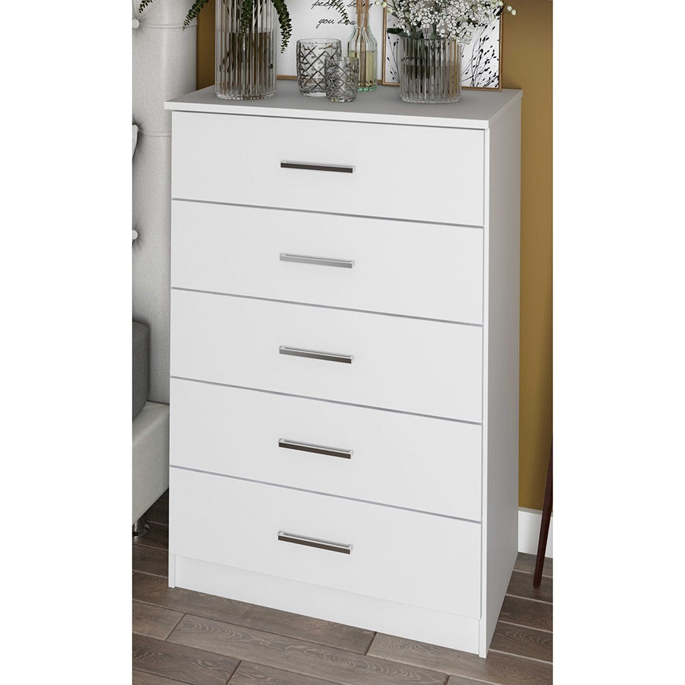 Solid Ply Wood Metro 5 drawer Chest