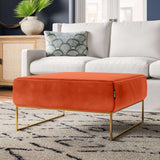 Square Standard Velvet Ottoman
