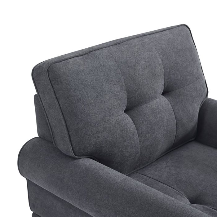 Tufted Two Arms Rolled Chaise Lounge