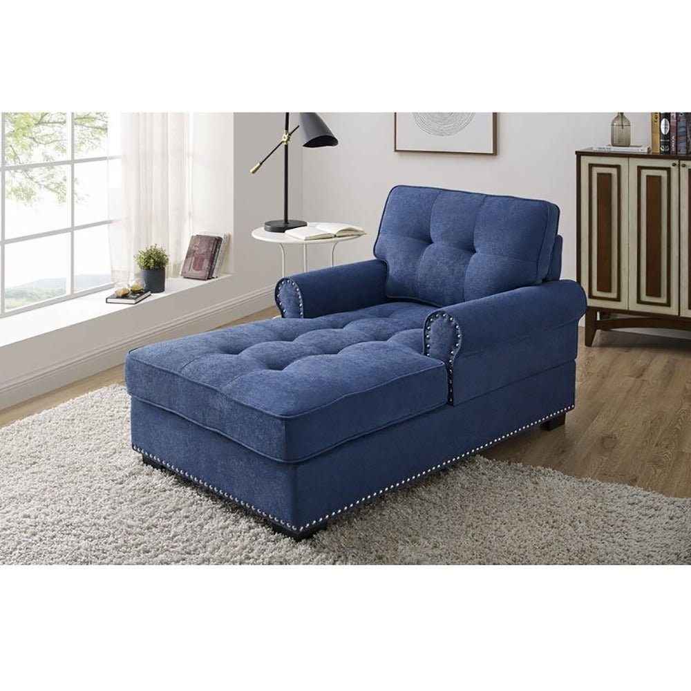 Tufted Two Arms Rolled Chaise Lounge