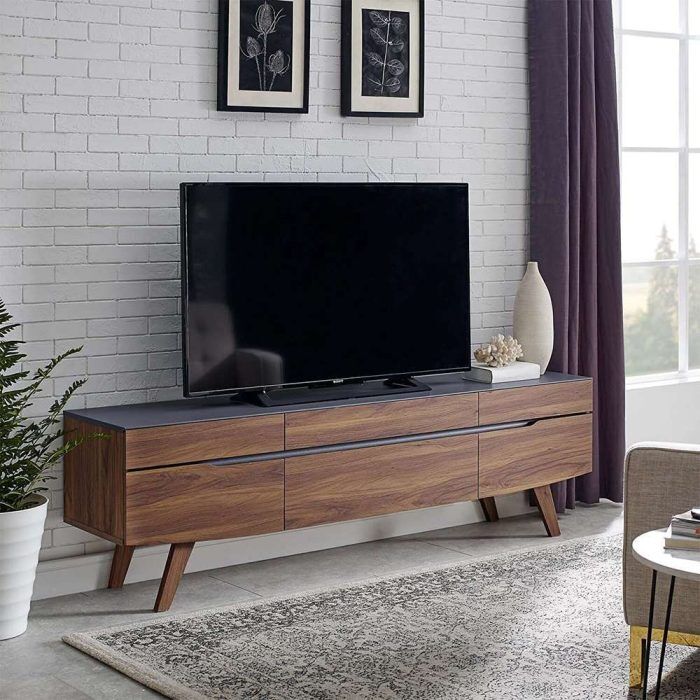 Tv stand in walnut gray