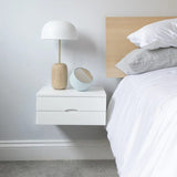 Wall Mounted White Night Stand