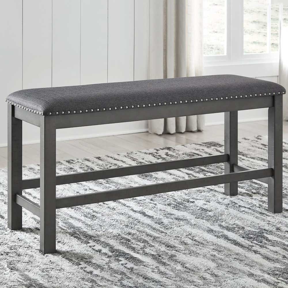 Zavior Furniture Gray Dining Bench
