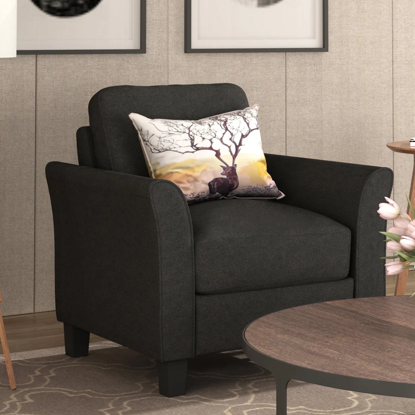 Living Room Polyester-blend 3 Pieces Sofa Set
