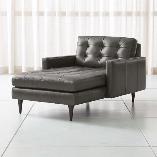 Petrie PVC Midcentury Chaise Lounge