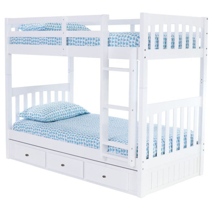 WHITE TWIN OVER TWIN BUNK BED | DISCOVERY WORLD FURNITURE | GIANCOLA | VIV + RAE